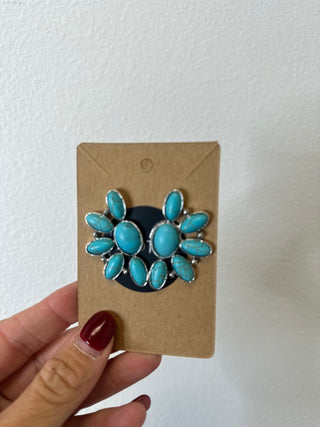 Dumas Turquoise Flair Earrings-Earrings-MOTIS-Motis & Co Boutique, Women's Fashion Boutique in Carthage, Missouri