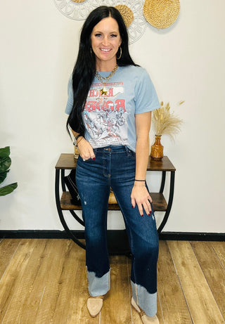 Seth Dark Wide Cuffed Risen Jeans-jeans-Risen-Motis & Co Boutique, Women's Fashion Boutique in Carthage, Missouri