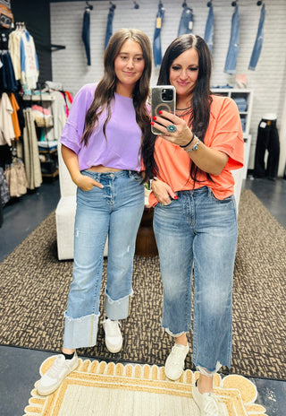 Bridget Short Sleeve Lilac Top-Short Sleeves-Andree-Motis & Co Boutique, Women's Fashion Boutique in Carthage, Missouri