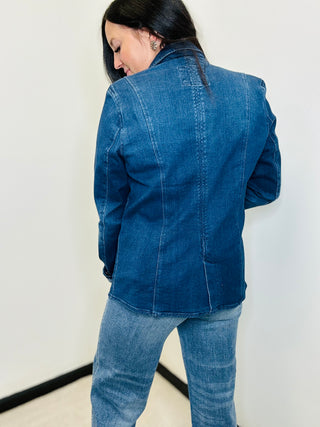 Donna Denim Blazer-Blazers-Risen-Motis & Co Boutique, Women's Fashion Boutique in Carthage, Missouri