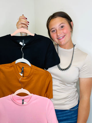 Cloud Basic Tee in Cream-Short Sleeves-2 Fly-Motis & Co Boutique, Women's Fashion Boutique in Carthage, Missouri