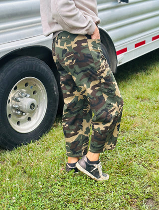 Bender Risen Barrel Camo Pants-jeans-Risen-Motis & Co Boutique, Women's Fashion Boutique in Carthage, Missouri