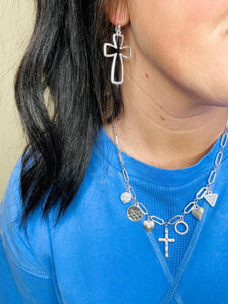 Conway Cross Dangle Earrings-Earrings-Motis & CO-Motis & Co Boutique, Women's Fashion Boutique in Carthage, Missouri