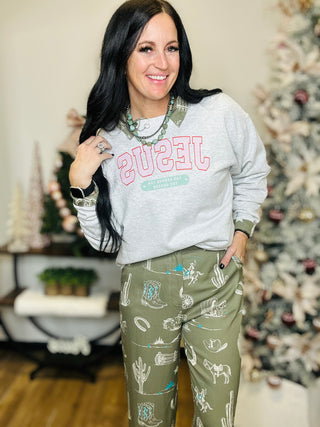 Jesus Reason for the Season Sweatshirt-graphic Sweatshirt-La Mousey-Motis & Co Boutique, Women's Fashion Boutique in Carthage, Missouri