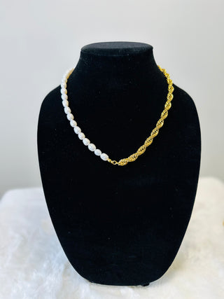 Willow Gold and Pearl Necklace-Necklaces-ChanSutt-Motis & Co Boutique, Women's Fashion Boutique in Carthage, Missouri
