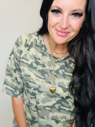 Carolyn Camo Vintage Washed Tee-T-shirt-POL-Motis & Co Boutique, Women's Fashion Boutique in Carthage, Missouri
