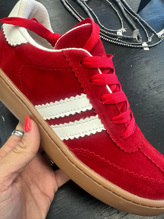 Miel 75 Red Lace Up Sneaker-Shoes-MOTIS-Motis & Co Boutique, Women's Fashion Boutique in Carthage, Missouri