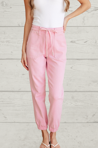 Regina High Rise Garment Dyed Denim Jogger-Joggers-Ave-Motis & Co Boutique, Women's Fashion Boutique in Carthage, Missouri