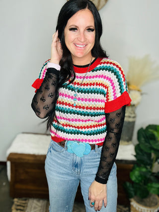 Roxy Ruffle Short Sleeve Sweater-Short Sleeves-Motis & CO-Motis & Co Boutique, Women's Fashion Boutique in Carthage, Missouri