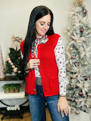 Brandy White Western Band Mesh Top-Long Sleeves-Turquoise Haven-Motis & Co Boutique, Women's Fashion Boutique in Carthage, Missouri