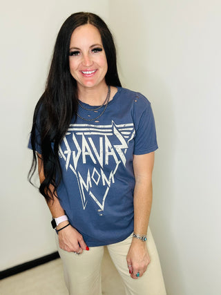 Savage Mom Destroyed Graphic Tee-Graphic Tees-MOTIS-Motis & Co Boutique, Women's Fashion Boutique in Carthage, Missouri