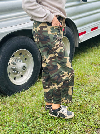 Bender Risen Barrel Camo Pants-jeans-Risen-Motis & Co Boutique, Women's Fashion Boutique in Carthage, Missouri