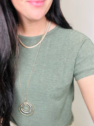 Gayle Green Relaxed Fit Tee-Short Sleeves-staccato-Motis & Co Boutique, Women's Fashion Boutique in Carthage, Missouri
