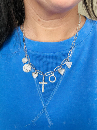 Philly Paper Clip Charm Necklace-Necklaces-Carol Su-Motis & Co Boutique, Women's Fashion Boutique in Carthage, Missouri