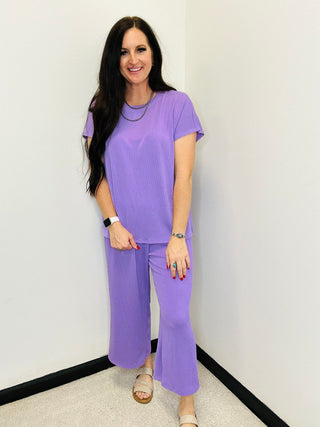 Palm Beach Lilac Wide Leg Pant & Top Set-Sets-Dear Scarlett-Motis & Co Boutique, Women's Fashion Boutique in Carthage, Missouri