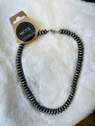 Nevada Faux Saucer Pearl Necklace-Necklaces-Western Elite-Motis & Co Boutique, Women's Fashion Boutique in Carthage, Missouri