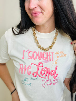 I Sought The Lord Graphic Tee-Graphic Tees-Dash Forward-Motis & Co Boutique, Women's Fashion Boutique in Carthage, Missouri