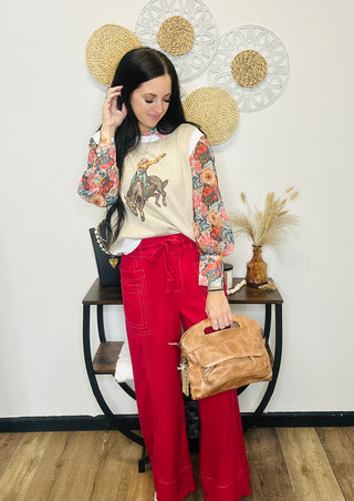 A Million Bucks Western Sweater Vest-Sweaters-2 Fly-Motis & Co Boutique, Women's Fashion Boutique in Carthage, Missouri