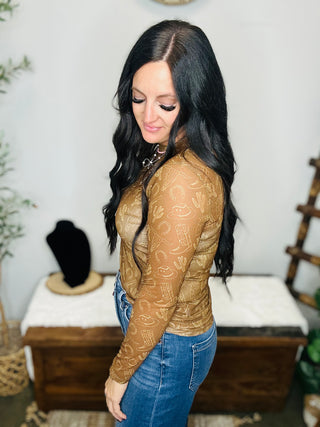 Fort Dodge Mesh Long Sleeve Top-Long Sleeves-Merigold Kiss-Motis & Co Boutique, Women's Fashion Boutique in Carthage, Missouri
