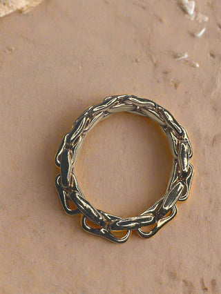 Cabo Chunky Gold Link Stretch Bracelet-Bracelets-Carol Su-Motis & Co Boutique, Women's Fashion Boutique in Carthage, Missouri