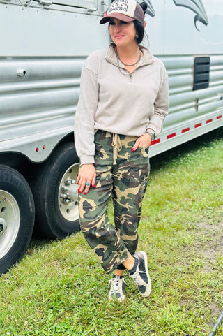 Bender Risen Barrel Camo Pants-jeans-Risen-Motis & Co Boutique, Women's Fashion Boutique in Carthage, Missouri