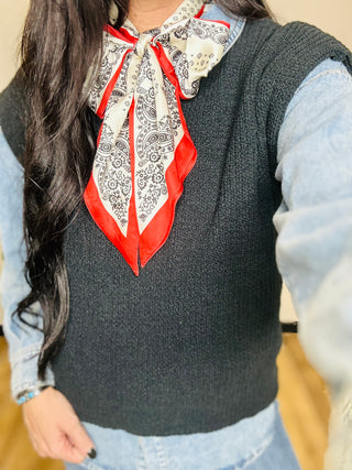 Elise Oversized Sweater Vest Top - Black-Sweaters-Very J-Motis & Co Boutique, Women's Fashion Boutique in Carthage, Missouri