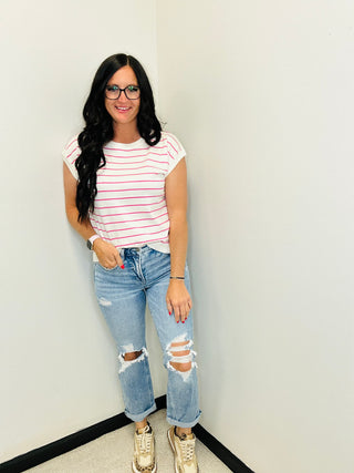 Ryan Tummy Control Straight Crop Risen Jeans-Jeans-Risen-Motis & Co Boutique, Women's Fashion Boutique in Carthage, Missouri