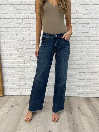Judy Blue Addie Mid Rise Vintage Wash Wide Leg Jeans-Womens-Ave Shops-Motis & Co Boutique, Women's Fashion Boutique in Carthage, Missouri