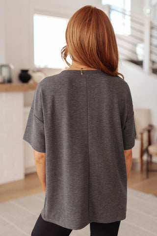 Always Enough Graphic Tee in Charcoal-Tops-Ave Shops-Motis & Co Boutique, Women's Fashion Boutique in Carthage, Missouri