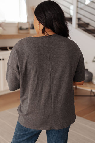 Always Enough Graphic Tee in Charcoal-Tops-Ave Shops-Motis & Co Boutique, Women's Fashion Boutique in Carthage, Missouri