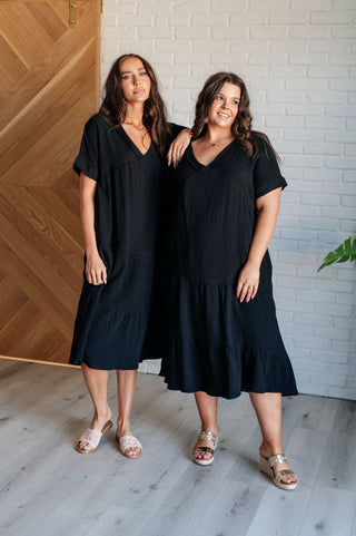 Always Learning Dolman Sleeve Dress in Black-Dresses-Ave-Motis & Co Boutique, Women's Fashion Boutique in Carthage, Missouri