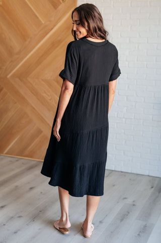 Always Learning Dolman Sleeve Dress in Black-Dresses-Ave-Motis & Co Boutique, Women's Fashion Boutique in Carthage, Missouri