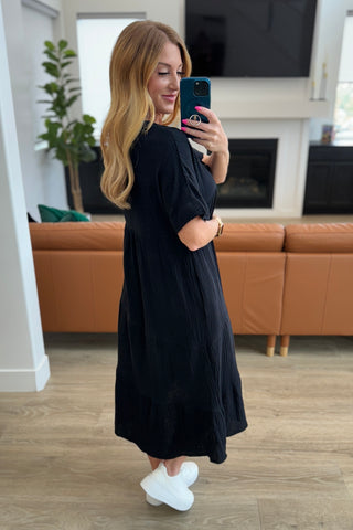 Always Learning Dolman Sleeve Dress in Black-Dresses-Ave-Motis & Co Boutique, Women's Fashion Boutique in Carthage, Missouri