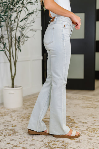 Alyse Mid Rise Destroy & Fray Hem Bootcut-Jeans-Ave Shops-Motis & Co Boutique, Women's Fashion Boutique in Carthage, Missouri