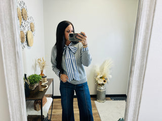 Skye Tie Neck Long Sleeve Blouse-Long Sleeves-Howdy Hanny-Motis & Co Boutique, Women's Fashion Boutique in Carthage, Missouri