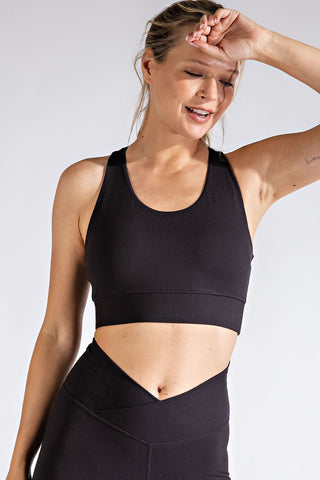 Weightless Racerback Sport Bra Black-Tanks-rc-Motis & Co Boutique, Women's Fashion Boutique in Carthage, Missouri