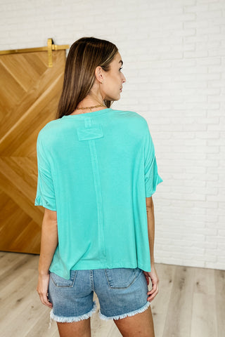 Bare Necessitee Relaxed Tee in Mint-Short Sleeves-Ave Shops-Motis & Co Boutique, Women's Fashion Boutique in Carthage, Missouri
