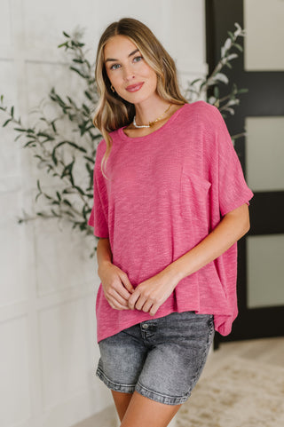 Basically Flowing Dolman Sleeve Top in Hot Pink-Womens-Ave Shops-Motis & Co Boutique, Women's Fashion Boutique in Carthage, Missouri