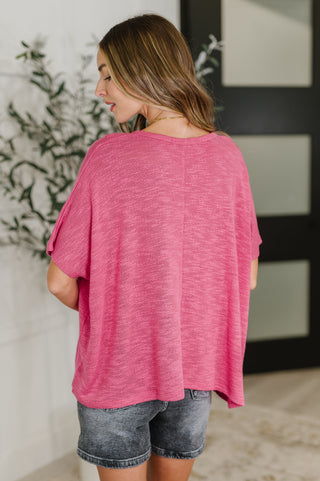 Basically Flowing Dolman Sleeve Top in Hot Pink-Womens-Ave Shops-Motis & Co Boutique, Women's Fashion Boutique in Carthage, Missouri