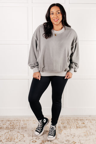 Beyond the Basics Pullover in Sleet-Pullovers-Ave Shops-Motis & Co Boutique, Women's Fashion Boutique in Carthage, Missouri