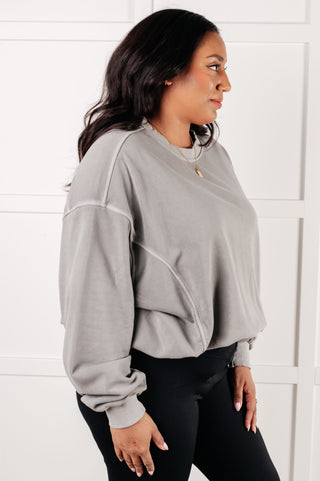 Beyond the Basics Pullover in Sleet-Pullovers-Ave Shops-Motis & Co Boutique, Women's Fashion Boutique in Carthage, Missouri