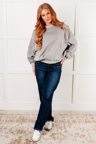 Beyond the Basics Pullover in Sleet-Pullovers-Ave Shops-Motis & Co Boutique, Women's Fashion Boutique in Carthage, Missouri