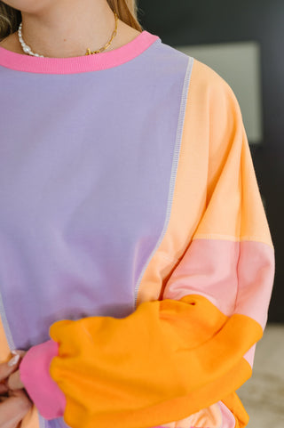 Blockbuster Color Block Pullover in Muted-Pullovers-Ave Shops-Motis & Co Boutique, Women's Fashion Boutique in Carthage, Missouri