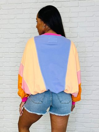 Blockbuster Color Block Pullover in Muted-Pullovers-Ave Shops-Motis & Co Boutique, Women's Fashion Boutique in Carthage, Missouri