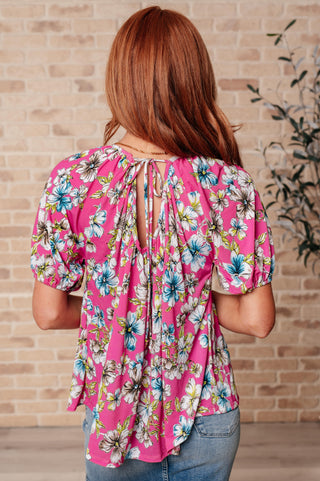 Bloom So Bright Floral Top-Tops-Ave Shops-Motis & Co Boutique, Women's Fashion Boutique in Carthage, Missouri