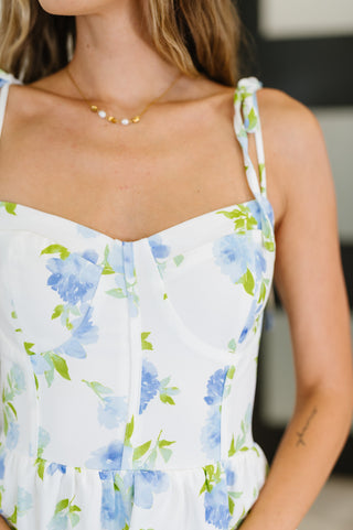 Bloomie Baby Tiered Dress in Ivory/Blue-Dresses-Ave Shops-Motis & Co Boutique, Women's Fashion Boutique in Carthage, Missouri