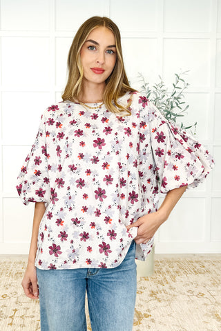 Blossom Breeze Balloon Sleeve Blouse-Womens-Ave Shops-Motis & Co Boutique, Women's Fashion Boutique in Carthage, Missouri