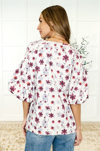 Blossom Breeze Balloon Sleeve Blouse-Womens-Ave Shops-Motis & Co Boutique, Women's Fashion Boutique in Carthage, Missouri