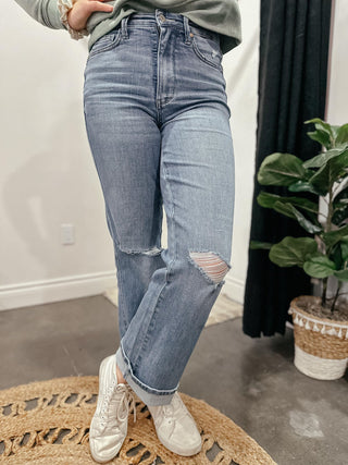 Bree Control Top Distressed Straight Jeans-Jeans-Judy Blue-Motis & Co Boutique, Women's Fashion Boutique in Carthage, Missouri
