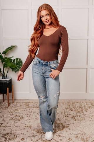 Bring in the Basics Seamless Reversible V-Neck Coffee-Tops-Ave Shops-Motis & Co Boutique, Women's Fashion Boutique in Carthage, Missouri